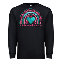 Black valentine's day rainbow let all that you do be done in love 1 corinthi Premium Sweatshirt - AdoDesignShop