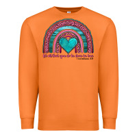 Carrot valentine's day rainbow let all that you do be done in love 1 corinthi Premium Sweatshirt - AdoDesignShop