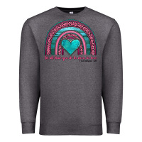 Charcoal Heather valentine's day rainbow let all that you do be done in love 1 corinthi Premium Sweatshirt - AdoDesignShop