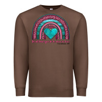 Chestnut valentine's day rainbow let all that you do be done in love 1 corinthi Premium Sweatshirt - AdoDesignShop