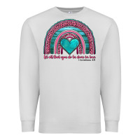 Dove Grey valentine's day rainbow let all that you do be done in love 1 corinthi Premium Sweatshirt - AdoDesignShop