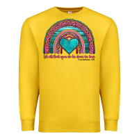 Lemon valentine's day rainbow let all that you do be done in love 1 corinthi Premium Sweatshirt - AdoDesignShop