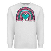 Oatmeal Heather valentine's day rainbow let all that you do be done in love 1 corinthi Premium Sweatshirt - AdoDesignShop