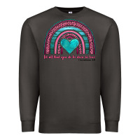 Smoke valentine's day rainbow let all that you do be done in love 1 corinthi Premium Sweatshirt - AdoDesignShop