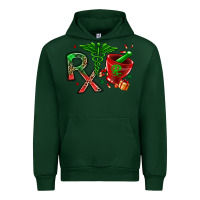 Forest Green rx christmas pharmacy Urban Hoodie - MaliasSmallBusiness