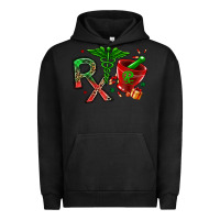Pigment Black rx christmas pharmacy Urban Hoodie - MaliasSmallBusiness
