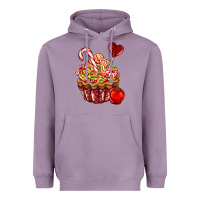 Lavender Christmas candy cupcake Heavyweight Hoodie - AdoDesignShop
