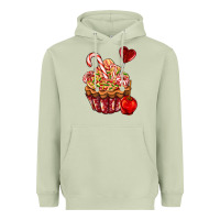 Matcha Christmas candy cupcake Heavyweight Hoodie - AdoDesignShop