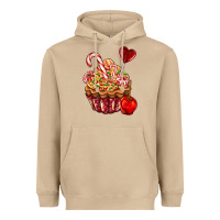 Mushroom Christmas candy cupcake Heavyweight Hoodie - AdoDesignShop