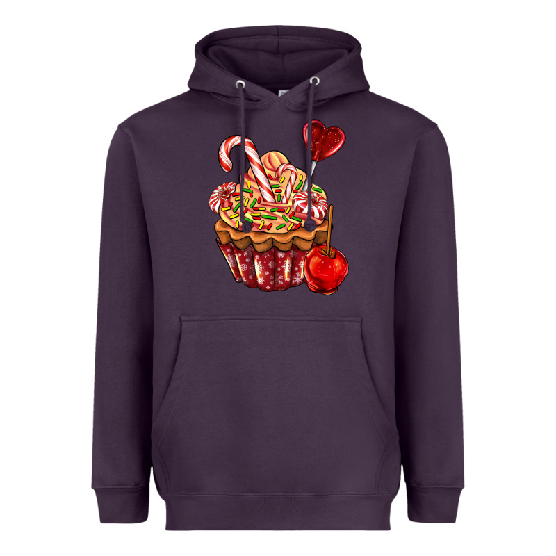 Christmas Candy Cupcake Heavyweight Hoodie by AdoDesignShop | Teevron