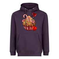 Plum Christmas candy cupcake Heavyweight Hoodie - AdoDesignShop
