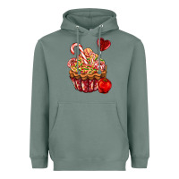 Sage Christmas candy cupcake Heavyweight Hoodie - AdoDesignShop
