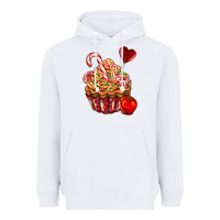 White Christmas candy cupcake Heavyweight Hoodie - AdoDesignShop