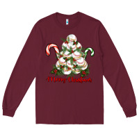 Burgundy merry christmas baseball Long Sleeve Tee - RanaPortraitStore