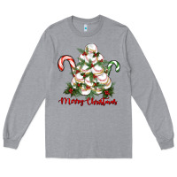 Heather Grey merry christmas baseball Long Sleeve Tee - RanaPortraitStore