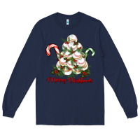 Navy merry christmas baseball Long Sleeve Tee - RanaPortraitStore