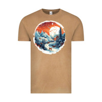 Vintage Camel deer snow house design Vintage Tee - Unal Design