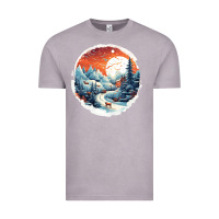 Vintage Zinc deer snow house design Vintage Tee - Unal Design
