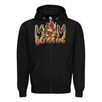 Black mom blessed Zipper Hoodie - RacoonDesign