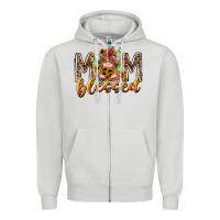 Dove Grey mom blessed Zipper Hoodie - RacoonDesign