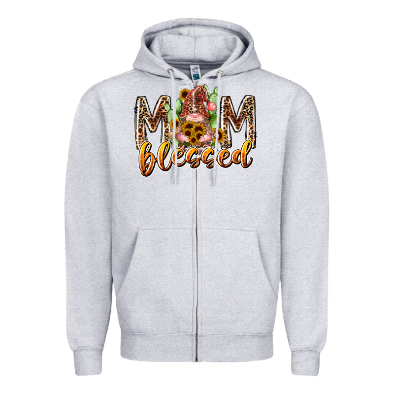 Mom Blessed Zipper Hoodie by RacoonDesign | Teevron