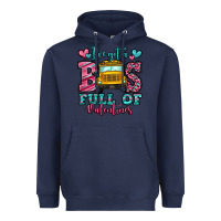 Navy i've got a bus full of valentines school bus Heavyweight Hoodie - Jasminsmagicworld