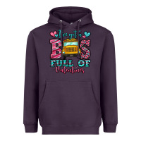 Plum i've got a bus full of valentines school bus Heavyweight Hoodie - Jasminsmagicworld