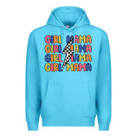 Ocean Blue girl mama lightning bolt Premium Hoodie - MaliasSmallBusiness