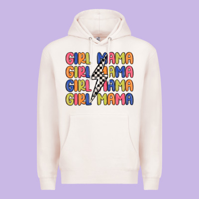 Girl Mama Lightning Bolt Premium Hoodie Designed By Maliassmallbusiness