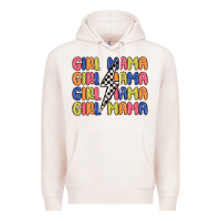 Pale Pink girl mama lightning bolt Premium Hoodie - MaliasSmallBusiness