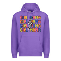 Purple girl mama lightning bolt Premium Hoodie - MaliasSmallBusiness