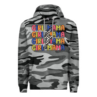 Slate Camo girl mama lightning bolt Premium Hoodie - MaliasSmallBusiness
