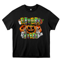 Black Spooky Vibes Heavy Core Tee - CowhideDigitalArt