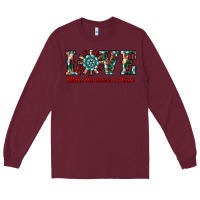 Burgundy love make this house a home Long Sleeve Tee - RanaPortraitStore
