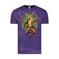 Cloud Purple happy deer Vintage Tee - Unal Design