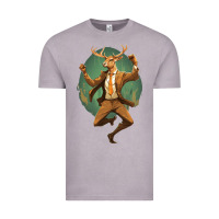 Vintage Zinc happy deer Vintage Tee - Unal Design
