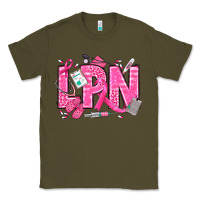 Army Green Breast Cancer LPN Licensed Practical Nurse Classic Tee - texasbilliewilder