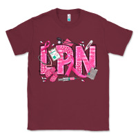 Burgundy Breast Cancer LPN Licensed Practical Nurse Classic Tee - texasbilliewilder
