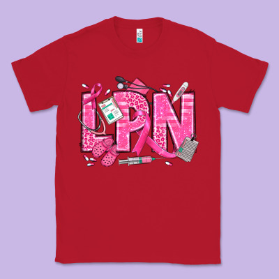 Breast Cancer Lpn Licensed Practical Nurse Classic Tee Designed By Texasbilliewilder