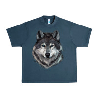 Midnight Navy Wolf Urban Heavy Tee - RanaPortraitStore