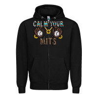Black calm your mits baseball Zipper Hoodie - CowhideDigitalArt