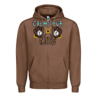 Chestnut calm your mits baseball Zipper Hoodie - CowhideDigitalArt