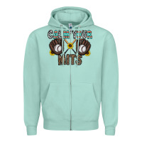 Seafoam calm your mits baseball Zipper Hoodie - CowhideDigitalArt