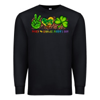 Black peace love st patty's day Premium Sweatshirt - Artiststas