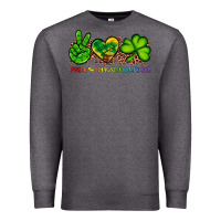 Charcoal Heather peace love st patty's day Premium Sweatshirt - Artiststas