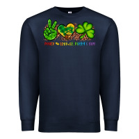 Navy peace love st patty's day Premium Sweatshirt - Artiststas