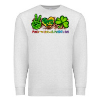 Oatmeal Heather peace love st patty's day Premium Sweatshirt - Artiststas