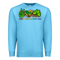 Ocean Blue peace love st patty's day Premium Sweatshirt - Artiststas