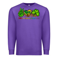 Purple peace love st patty's day Premium Sweatshirt - Artiststas