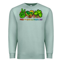 Seafoam peace love st patty's day Premium Sweatshirt - Artiststas